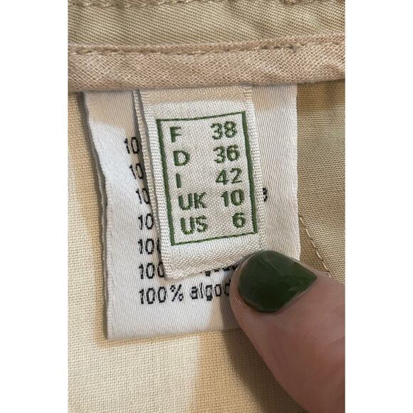 Lacoste Women's Beige Cotton Straight Leg Slim Fit Chino Slacks Pants-Size 6 x 2 - Picture 6 of 9